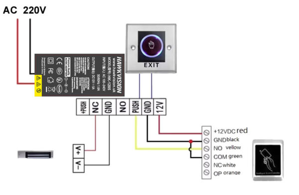 Hawkvision No Touch Infrared Sensor Exit Push Button - Image 4